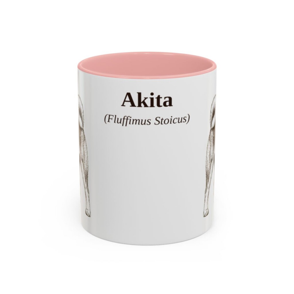11oz Akita Latin Mug, Akita, Vintage Dog Coffee Mug, Dog Lover Gift