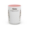 akita-mug-latin-pink-3 15oz Akita Latin Mug, Akita, Vintage Dog Coffee Mug, Dog Lover Gift