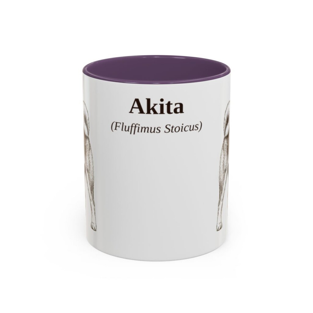 11oz Akita Latin Mug, Akita, Vintage Dog Coffee Mug, Dog Lover Gift