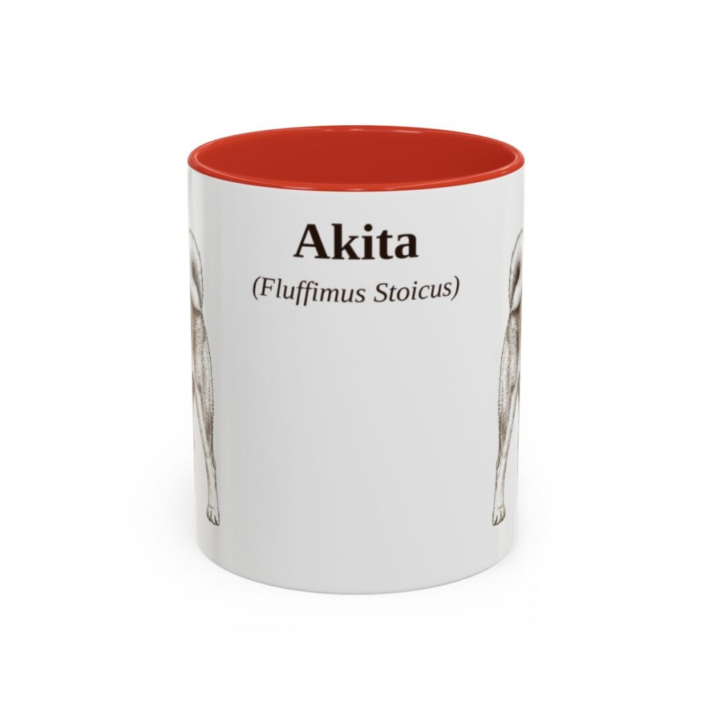 11oz Akita Latin Mug, Akita, Vintage Dog Coffee Mug, Dog Lover Gift