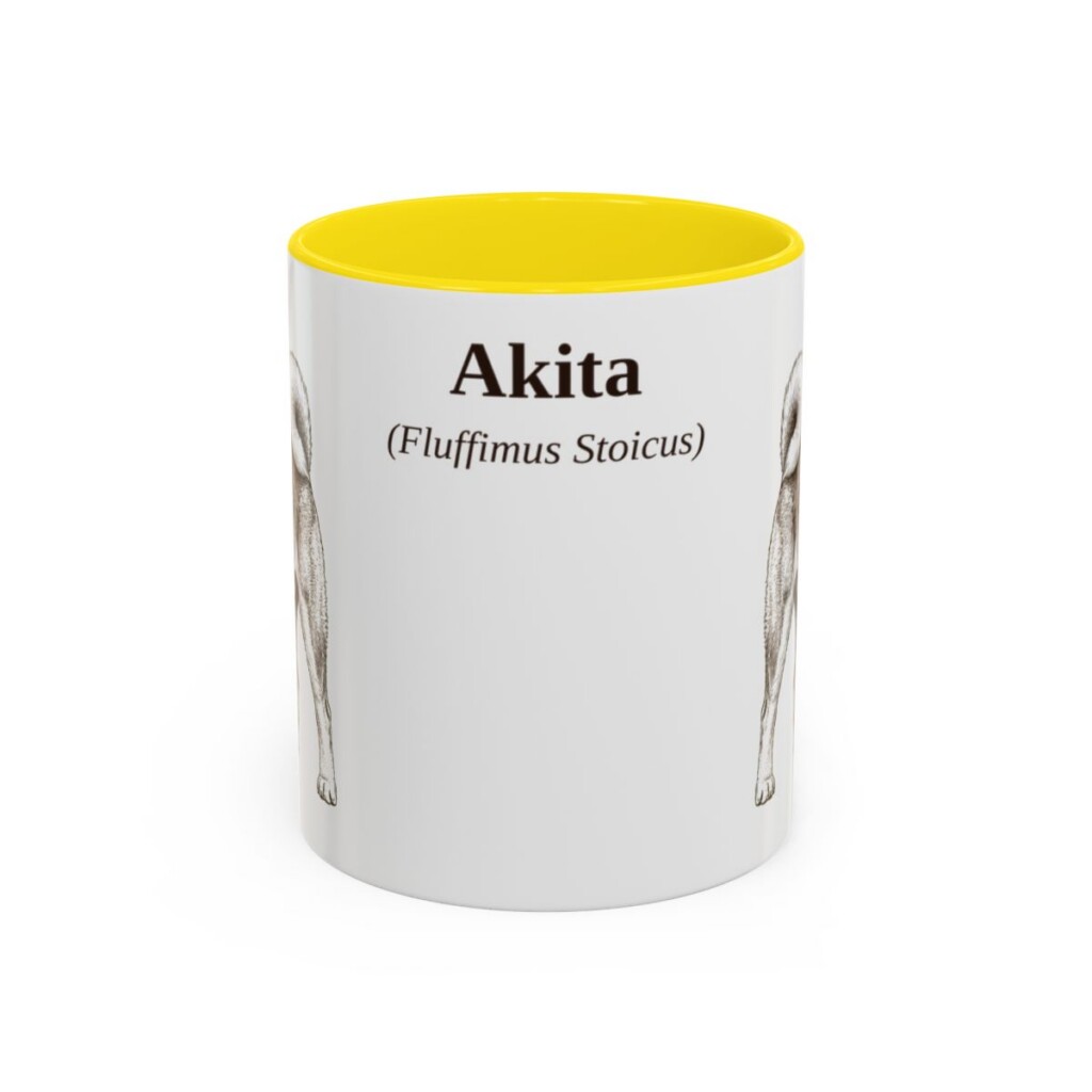 11oz Akita Latin Mug, Akita, Vintage Dog Coffee Mug, Dog Lover Gift