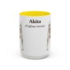 akita-mug-latin-yellow-3 15oz Akita Latin Mug, Akita, Vintage Dog Coffee Mug, Dog Lover Gift