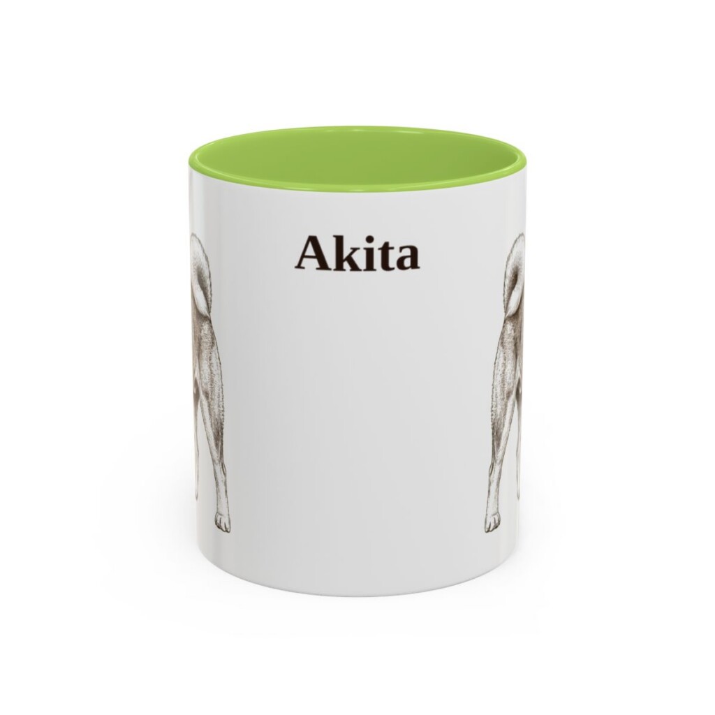 11oz Akita Mug, Vintage Dog Portrait Coffee Mug, Dog Lover Gift