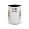 akita-mug-mom-black-front-3 15oz Akita Dog Mom Mug, Vintage Sketch Coffee Mug, Dog Mom Gift