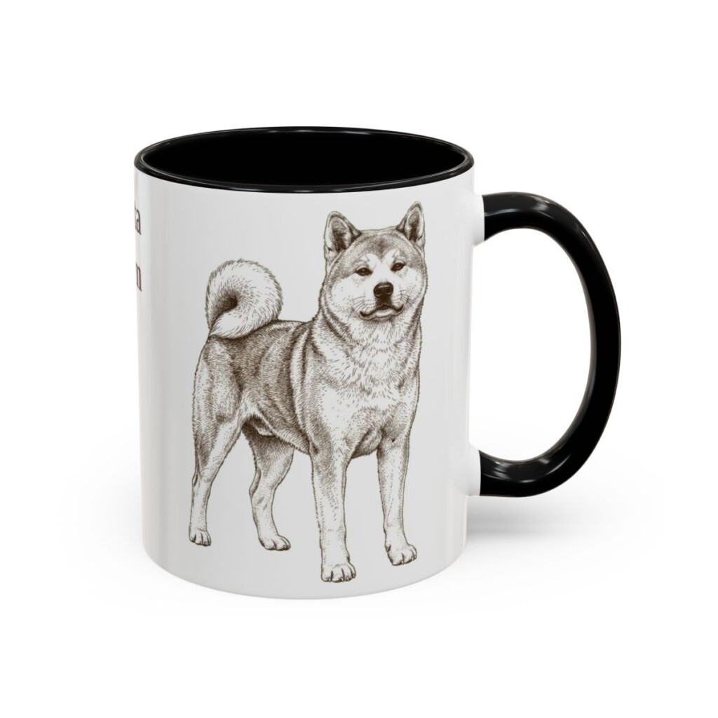 11oz Akita Dog Mom Mug, Vintage Sketch Coffee Mug, Dog Mom Gift