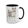 akita-mug-mom-black-right-3 15oz Akita Dog Mom Mug, Vintage Sketch Coffee Mug, Dog Mom Gift