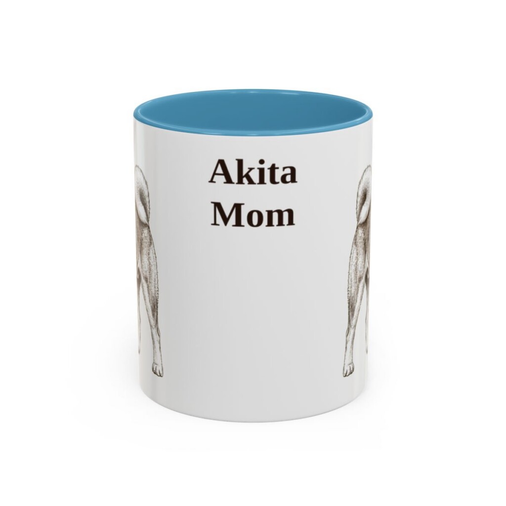 11oz Akita Dog Mom Mug, Vintage Sketch Coffee Mug, Dog Mom Gift