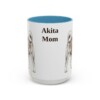 akita-mug-mom-light-blue-3 15oz Akita Dog Mom Mug, Vintage Sketch Coffee Mug, Dog Mom Gift