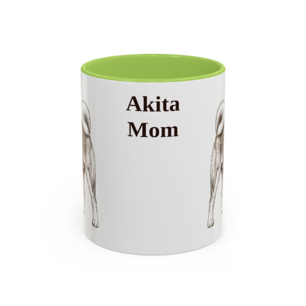 11oz Akita Dog Mom Mug, Vintage Sketch Coffee Mug, Dog Mom Gift