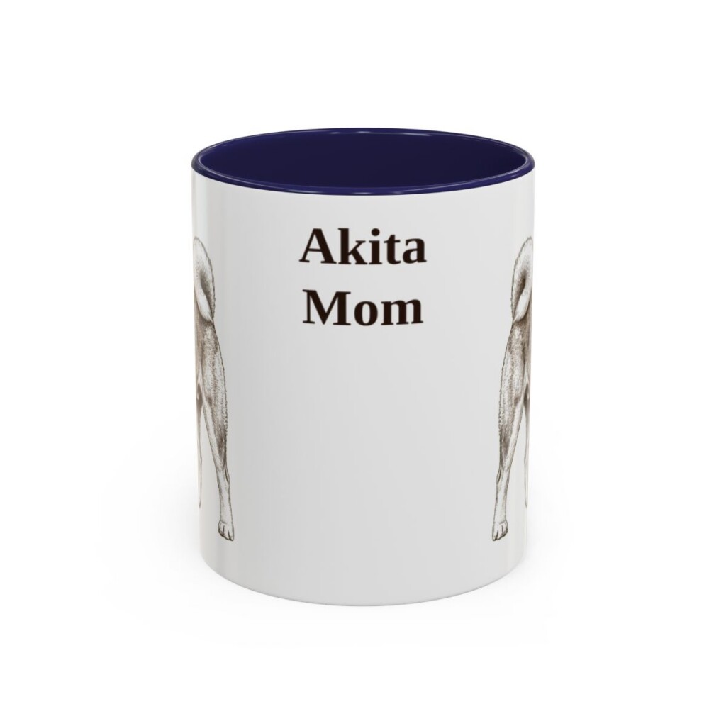 11oz Akita Dog Mom Mug, Vintage Sketch Coffee Mug, Dog Mom Gift