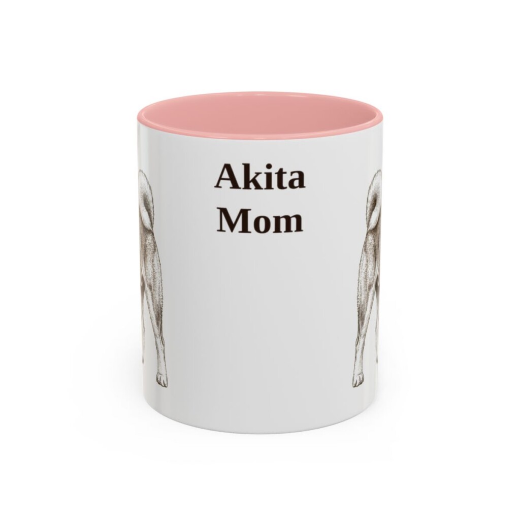 11oz Akita Dog Mom Mug, Vintage Sketch Coffee Mug, Dog Mom Gift