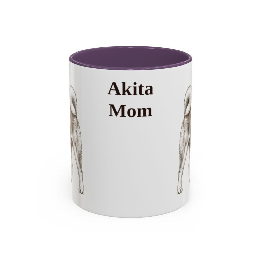 11oz Akita Dog Mom Mug, Vintage Sketch Coffee Mug, Dog Mom Gift