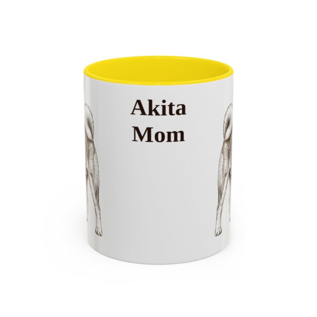 11oz Akita Dog Mom Mug, Vintage Sketch Coffee Mug, Dog Mom Gift