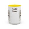 akita-mug-mom-yellow-3 15oz Akita Dog Mom Mug, Vintage Sketch Coffee Mug, Dog Mom Gift