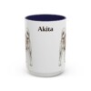 akita-mug-navy-1 15oz Akita Mug, Vintage Dog Portrait Coffee Mug, Dog Lover Gift