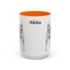 akita-mug-orange-1 15oz Akita Mug, Vintage Dog Portrait Coffee Mug, Dog Lover Gift