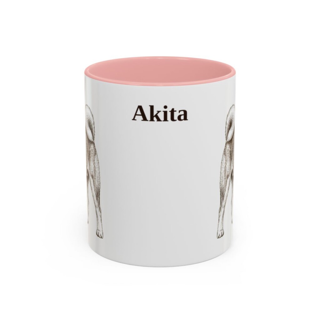 11oz Akita Mug, Vintage Dog Portrait Coffee Mug, Dog Lover Gift