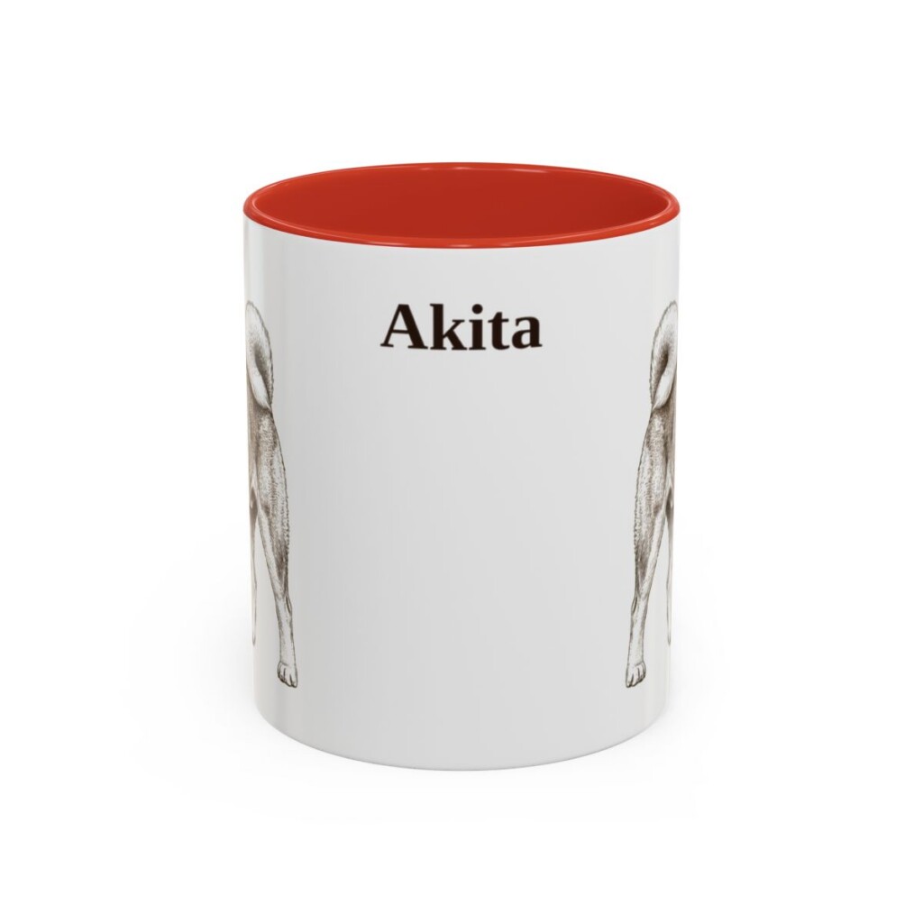 11oz Akita Mug, Vintage Dog Portrait Coffee Mug, Dog Lover Gift