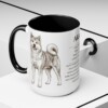 akita-mug-writeup-black-context-2-2 15oz Akita Mug, Illustrated Dog Breed Facts Coffee Mug, Vintage Dog Keepsake Gift