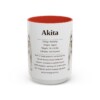 akita-mug-writeup-red-4 15oz Akita Mug, Illustrated Dog Breed Facts Coffee Mug, Vintage Dog Keepsake Gift