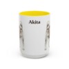 akita-mug-yellow-1 15oz Akita Mug, Vintage Dog Portrait Coffee Mug, Dog Lover Gift