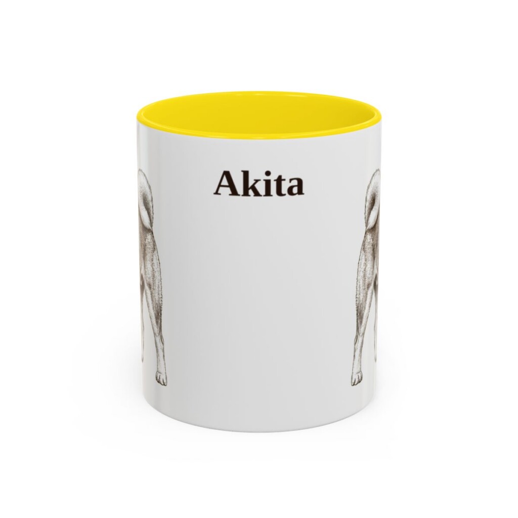 11oz Akita Mug, Vintage Dog Portrait Coffee Mug, Dog Lover Gift