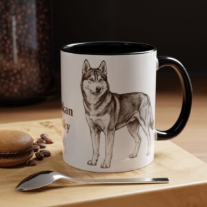 11oz Alaskan Husky Mug, Vintage Dog Portrait Coffee Mug, Dog Lover Gift