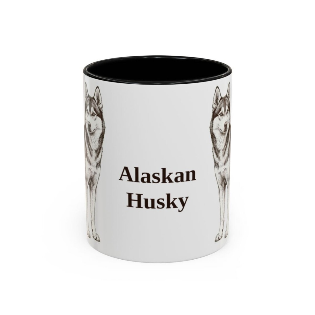 11oz Alaskan Husky Mug, Vintage Dog Portrait Coffee Mug, Dog Lover Gift