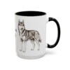 15oz Alaskan Husky Mug, Vintage Dog Portrait Coffee Mug, Dog Lover Gift