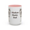 15oz Alaskan Husky Dog Dad Mug, Vintage Sketch Coffee Mug, Dog Dad Gift