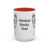 15oz Alaskan Husky Dog Dad Mug, Vintage Sketch Coffee Mug, Dog Dad Gift
