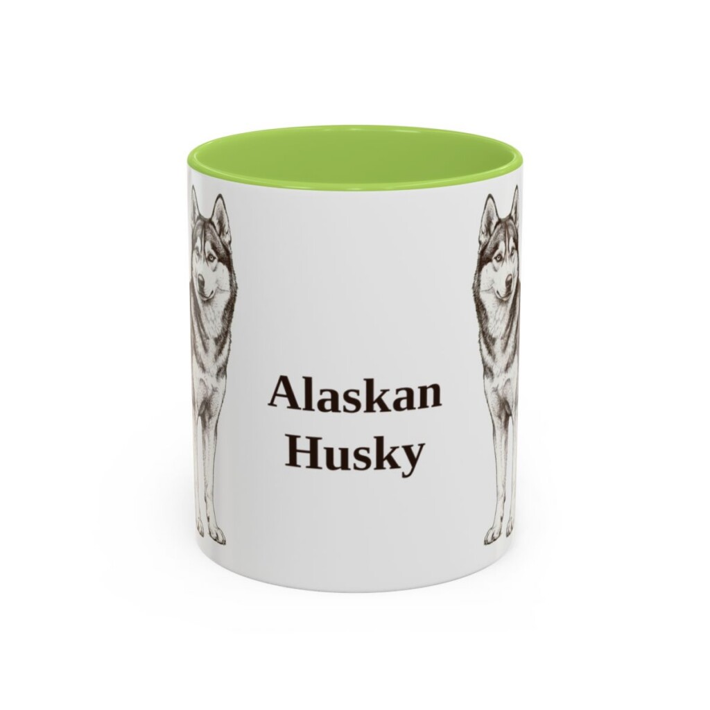 11oz Alaskan Husky Mug, Vintage Dog Portrait Coffee Mug, Dog Lover Gift