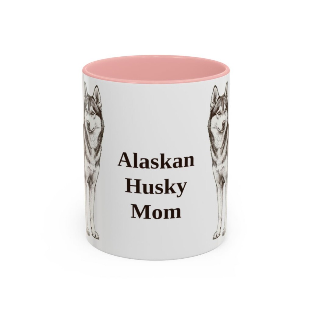 11oz Alaskan Husky Dog Mom Mug, Vintage Sketch Coffee Mug, Dog Mom Gift