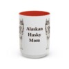 alaskan-husky-mug-mom-red-3 15oz Alaskan Husky Dog Mom Mug, Vintage Sketch Coffee Mug, Dog Mom Gift