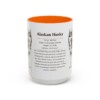 alaskan-husky-mug-writeup-orange-4 15oz Alaskan Husky Mug, Illustrated Dog Breed Facts Coffee Mug, Vintage Dog Keepsake Gift