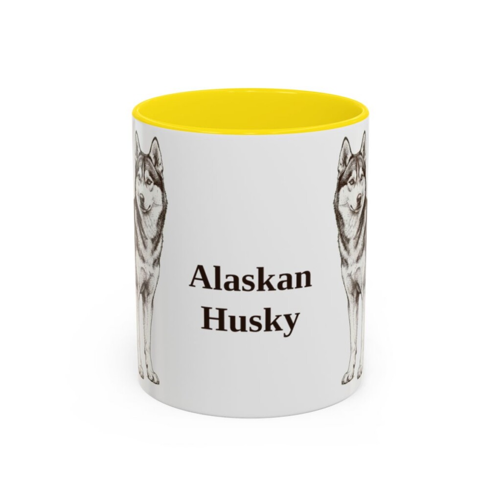 11oz Alaskan Husky Mug, Vintage Dog Portrait Coffee Mug, Dog Lover Gift