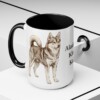 15oz Alaskan Klee Kai Mug, Vintage Dog Portrait Coffee Mug, Dog Lover Gift