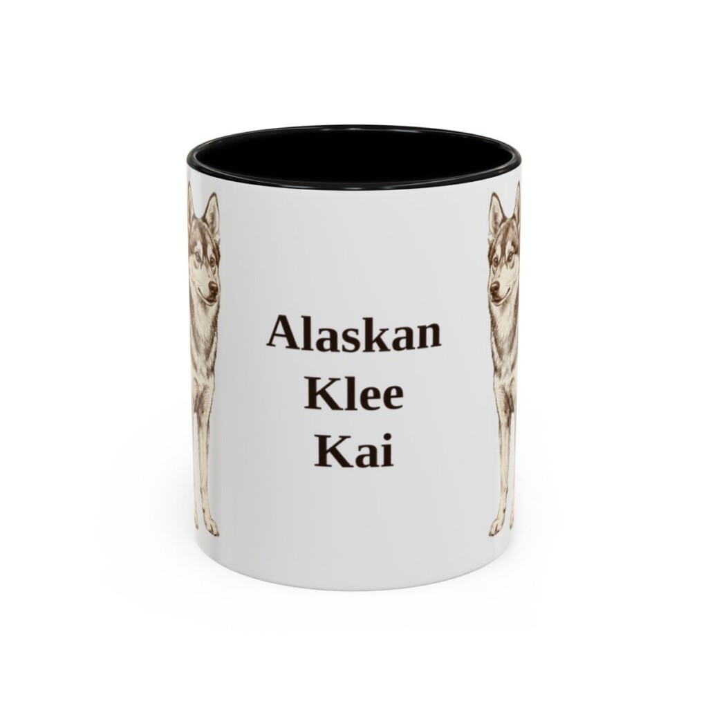 11oz Alaskan Klee Kai Mug, Vintage Dog Portrait Coffee Mug, Dog Lover Gift