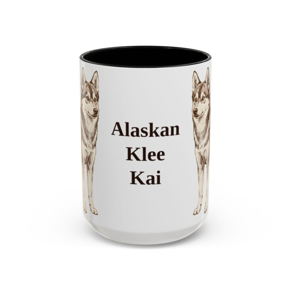 15oz Alaskan Klee Kai Mug, Vintage Dog Portrait Coffee Mug, Dog Lover Gift