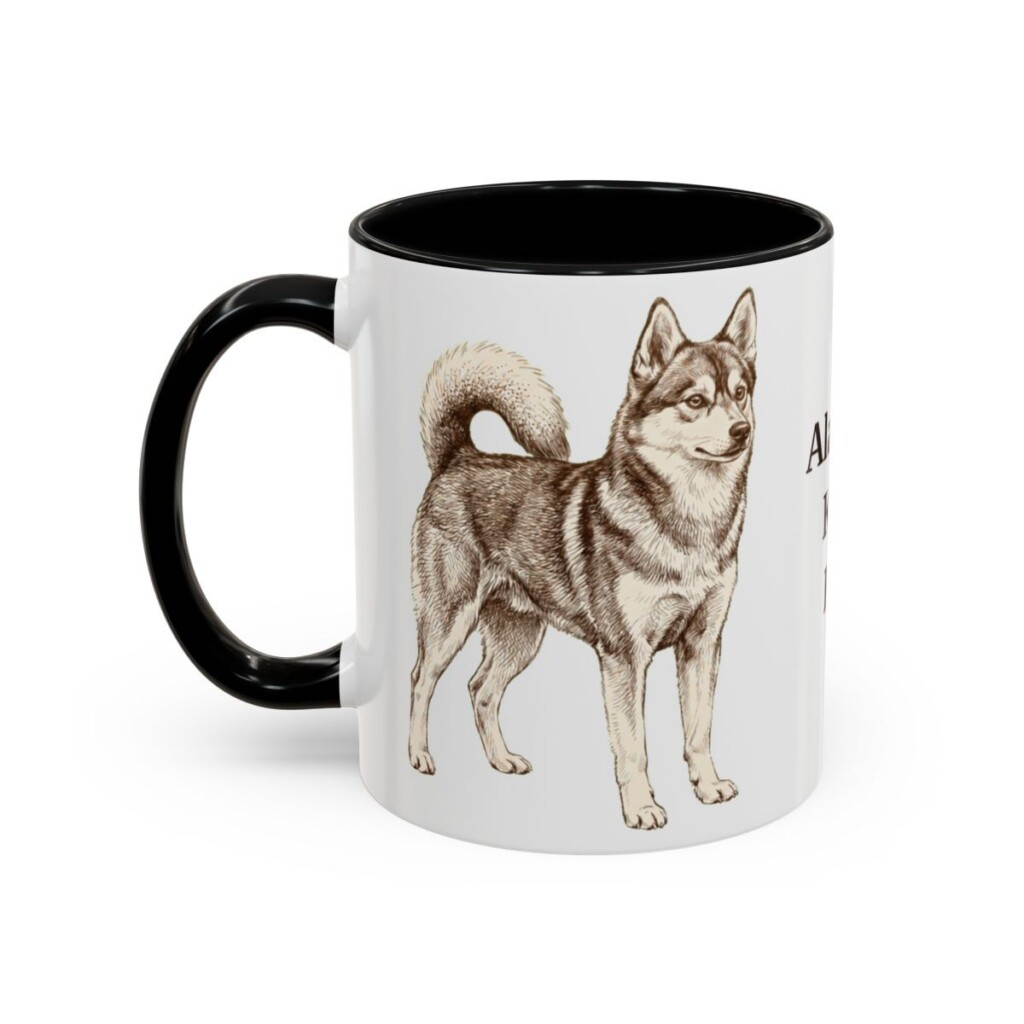 11oz Alaskan Klee Kai Mug, Vintage Dog Portrait Coffee Mug, Dog Lover Gift