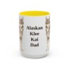 15oz Alaskan Klee Kai Dog Dad Mug, Vintage Sketch Coffee Mug, Dog Dad Gift