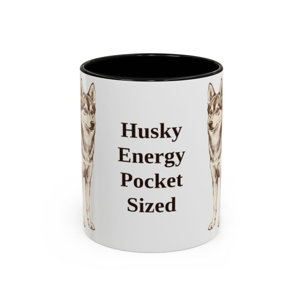 11oz Funny Alaskan Klee Kai Mug, Husky Energy Pocket Sized, Vintage Dog Coffee Mug, Dog Lover Gift