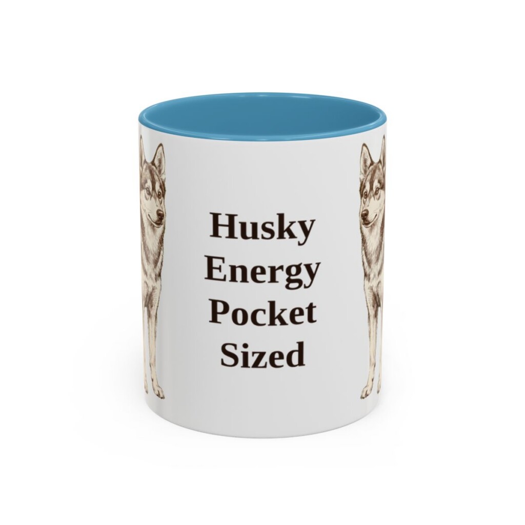 11oz Funny Alaskan Klee Kai Mug, Husky Energy Pocket Sized, Vintage Dog Coffee Mug, Dog Lover Gift