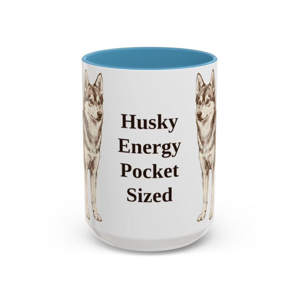 alaskan-klee-kai-mug-humor-light-blue-3 15oz Funny Alaskan Klee Kai Mug, Husky Energy Pocket Sized, Vintage Dog Coffee Mug, Dog Lover Gift