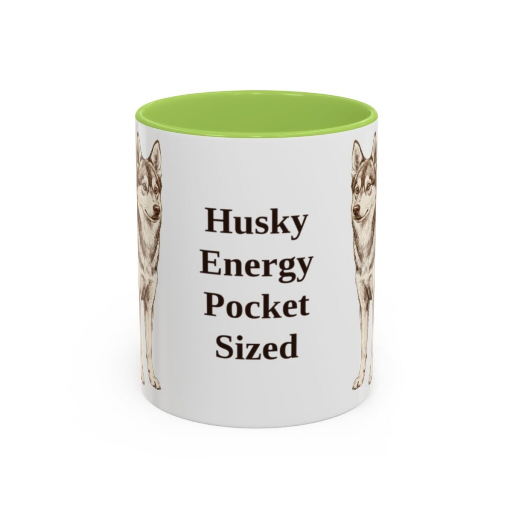 11oz Funny Alaskan Klee Kai Mug, Husky Energy Pocket Sized, Vintage Dog Coffee Mug, Dog Lover Gift