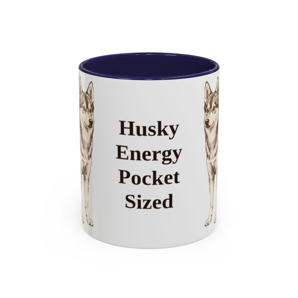 11oz Funny Alaskan Klee Kai Mug, Husky Energy Pocket Sized, Vintage Dog Coffee Mug, Dog Lover Gift