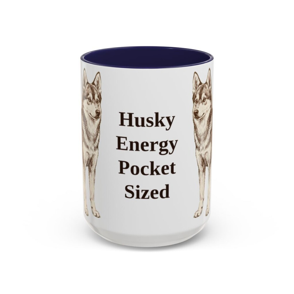 alaskan-klee-kai-mug-humor-navy-3 15oz Funny Alaskan Klee Kai Mug, Husky Energy Pocket Sized, Vintage Dog Coffee Mug, Dog Lover Gift