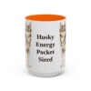 alaskan-klee-kai-mug-humor-orange-3 15oz Funny Alaskan Klee Kai Mug, Husky Energy Pocket Sized, Vintage Dog Coffee Mug, Dog Lover Gift