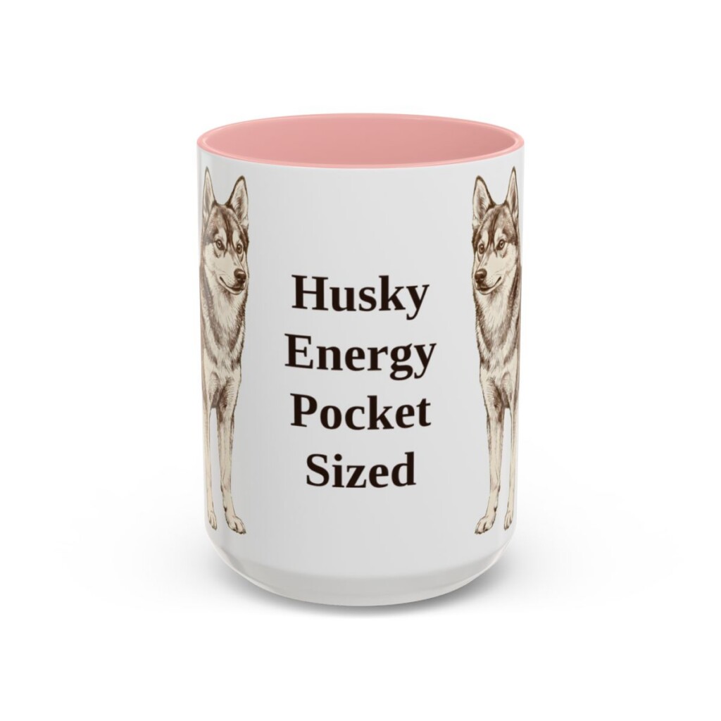 alaskan-klee-kai-mug-humor-pink-3 15oz Funny Alaskan Klee Kai Mug, Husky Energy Pocket Sized, Vintage Dog Coffee Mug, Dog Lover Gift