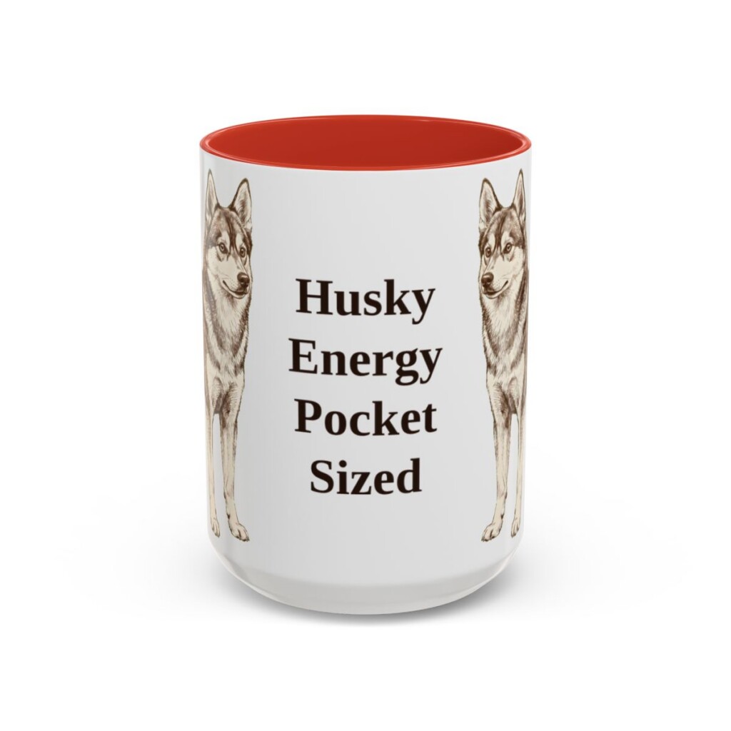alaskan-klee-kai-mug-humor-red-3 15oz Funny Alaskan Klee Kai Mug, Husky Energy Pocket Sized, Vintage Dog Coffee Mug, Dog Lover Gift